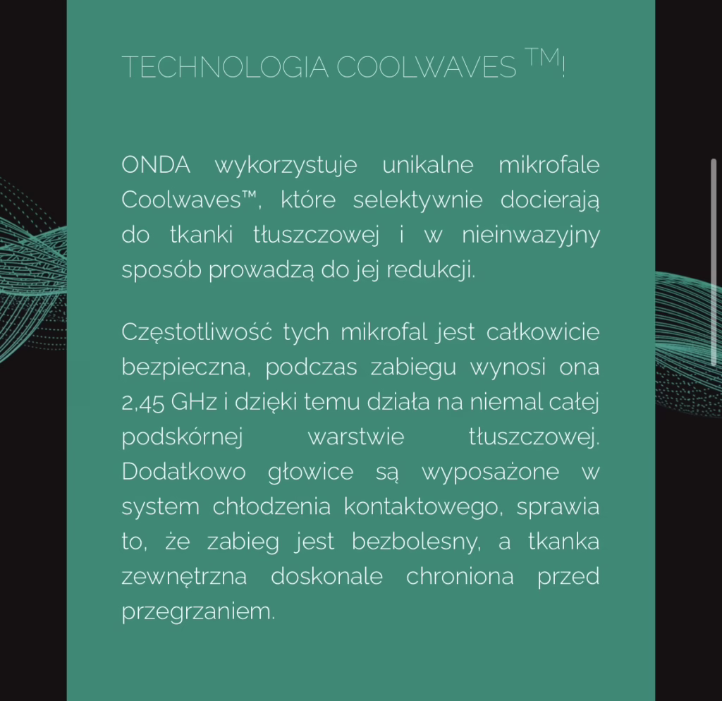 Technologia Coolwaves — grafika informacyjna